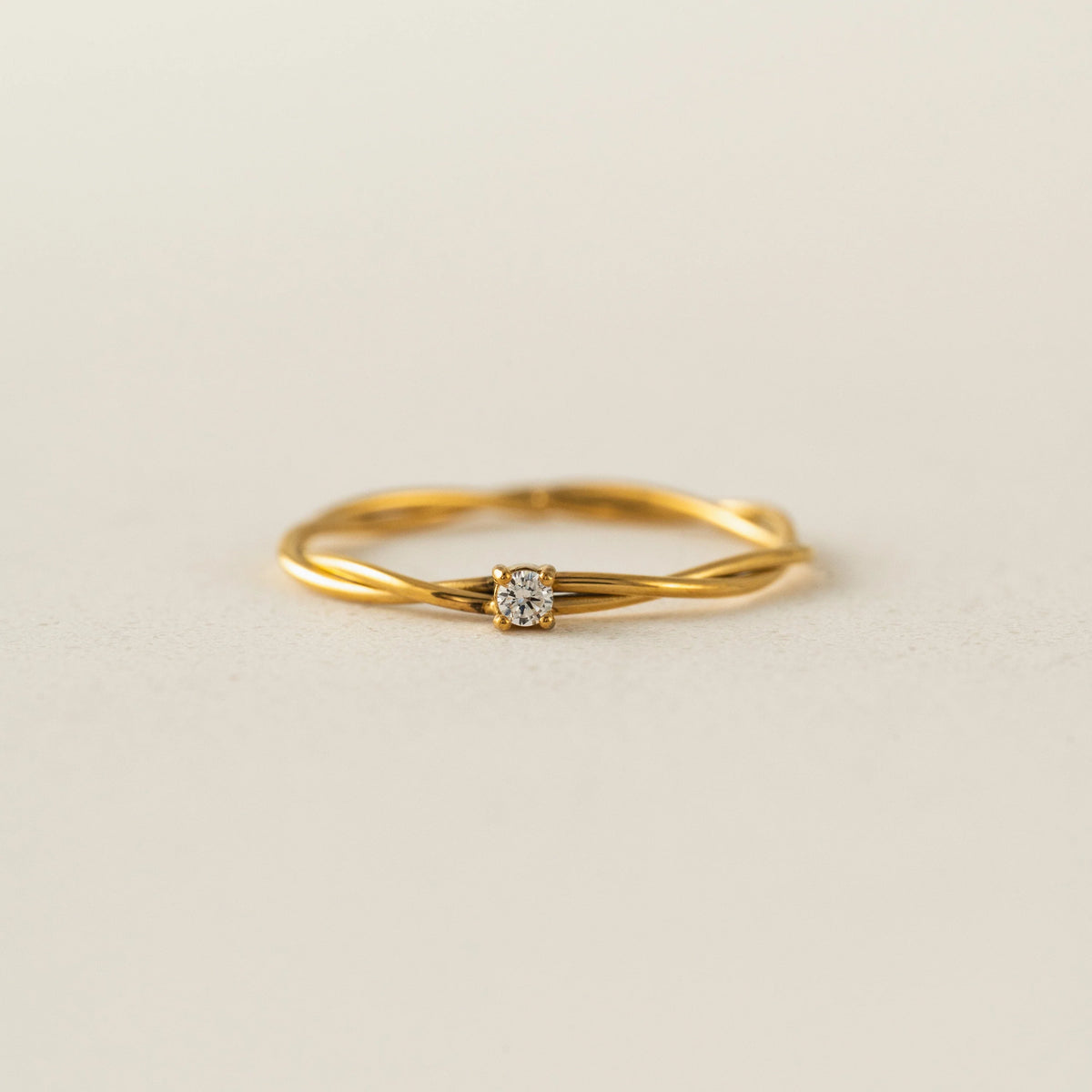 Yara CZ Twisted Ring