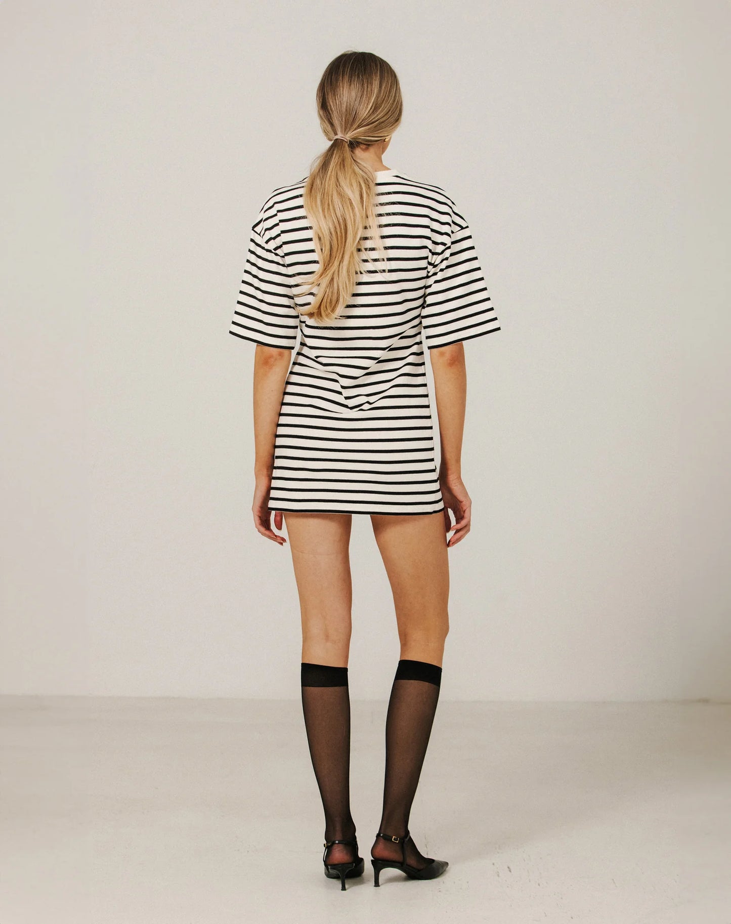 STRIPED MINI TSHIRT DRESS