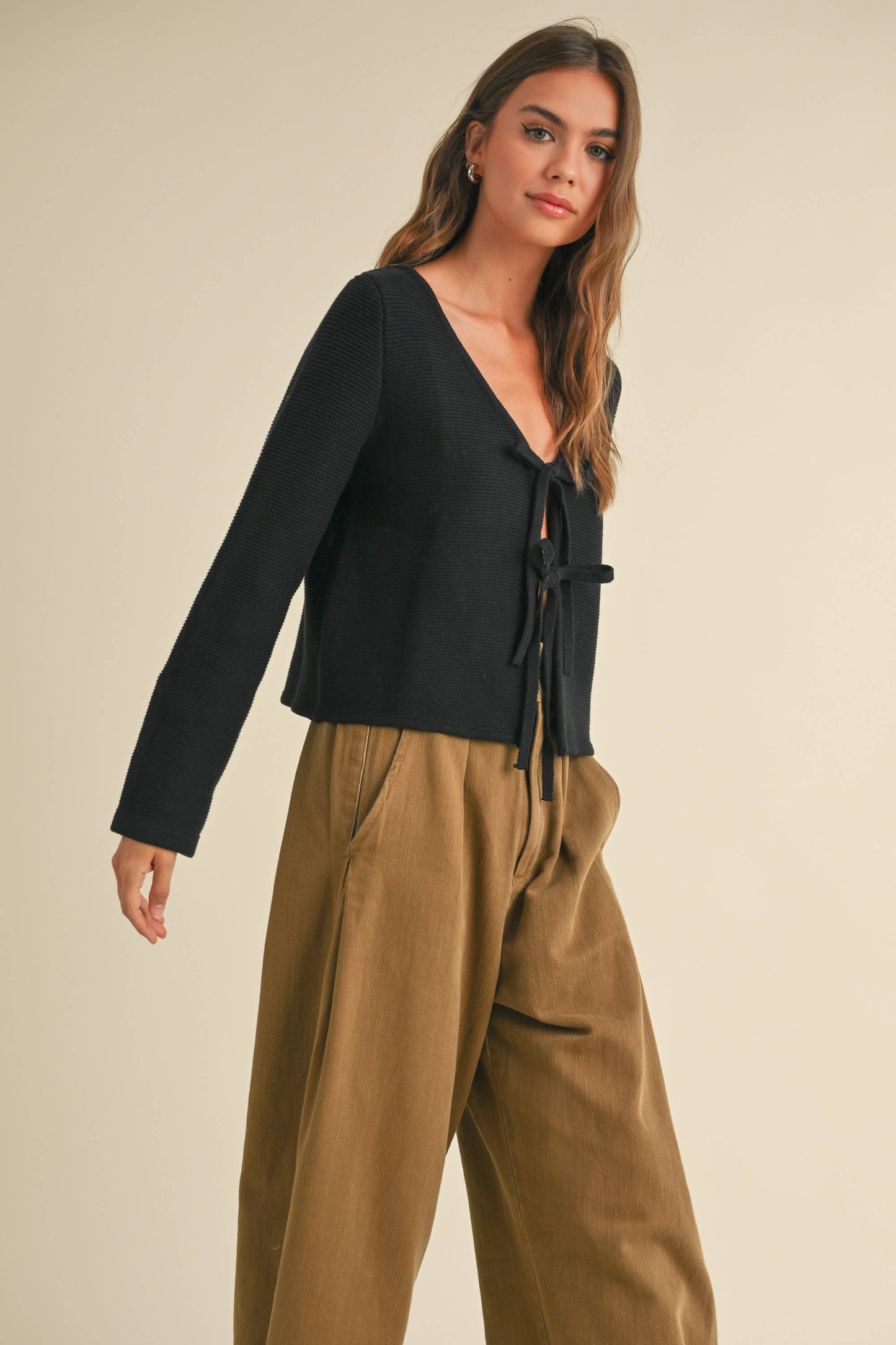 EZRA Tie Top Cardigan