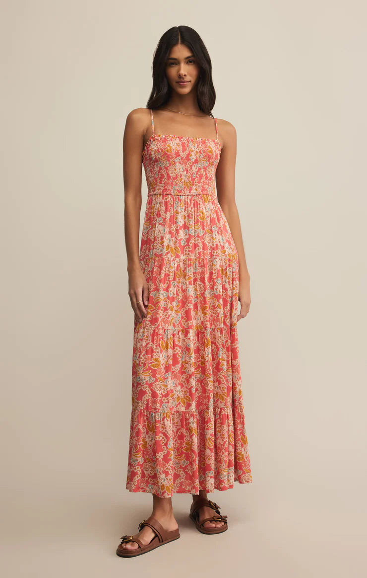 BALOS JARDIN Floral Midi Dress