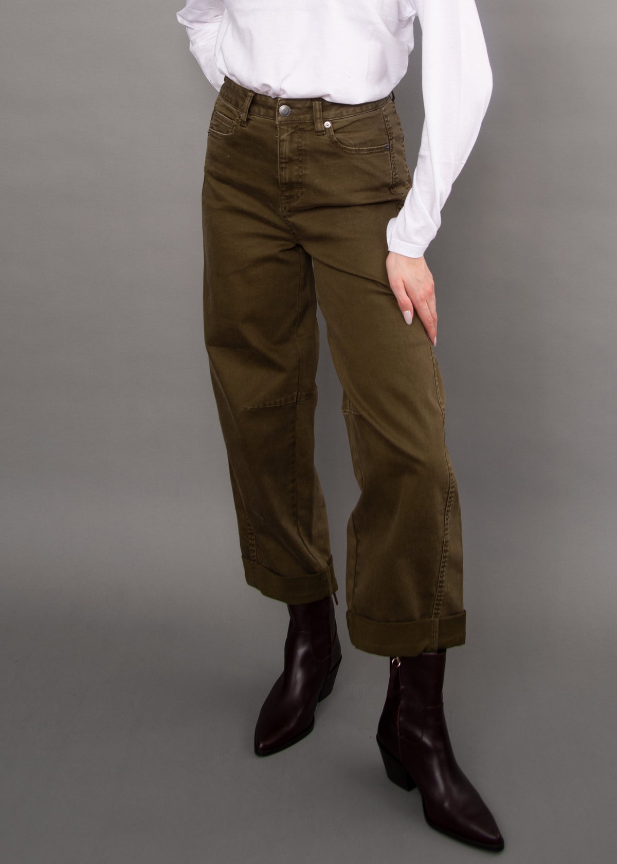 BARNI TWILL BARREL PANT