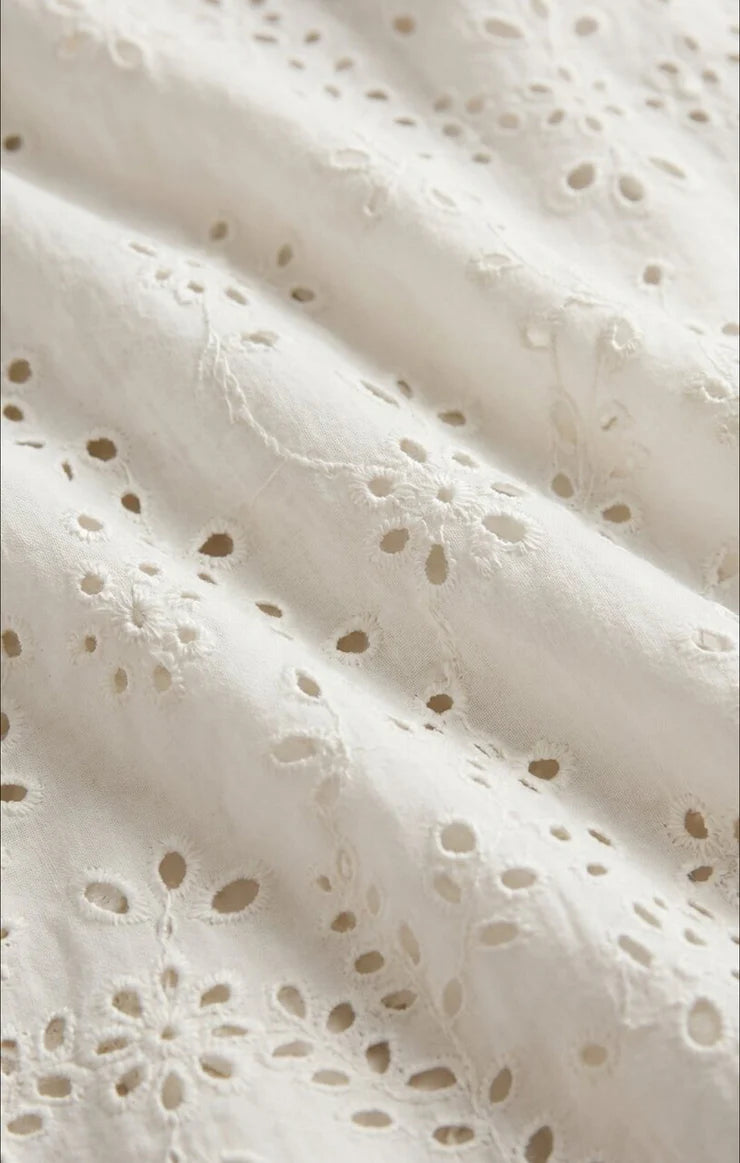 EMRIE EYELET CROPPED TOP