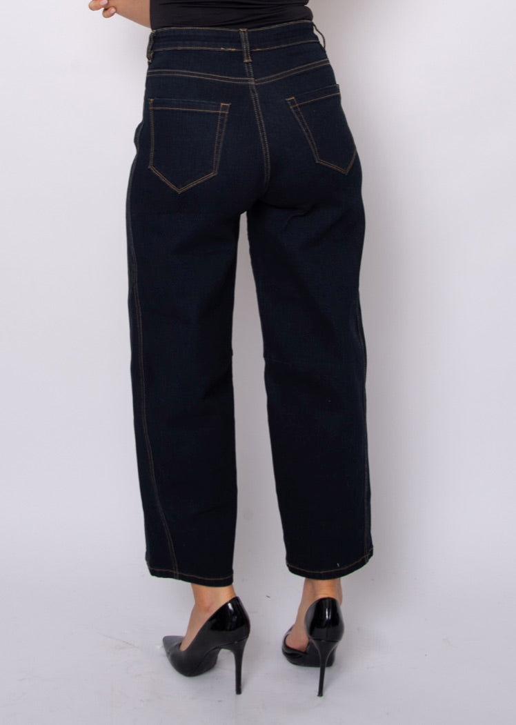 BARNI - Stretch Denim Barrel Pants
