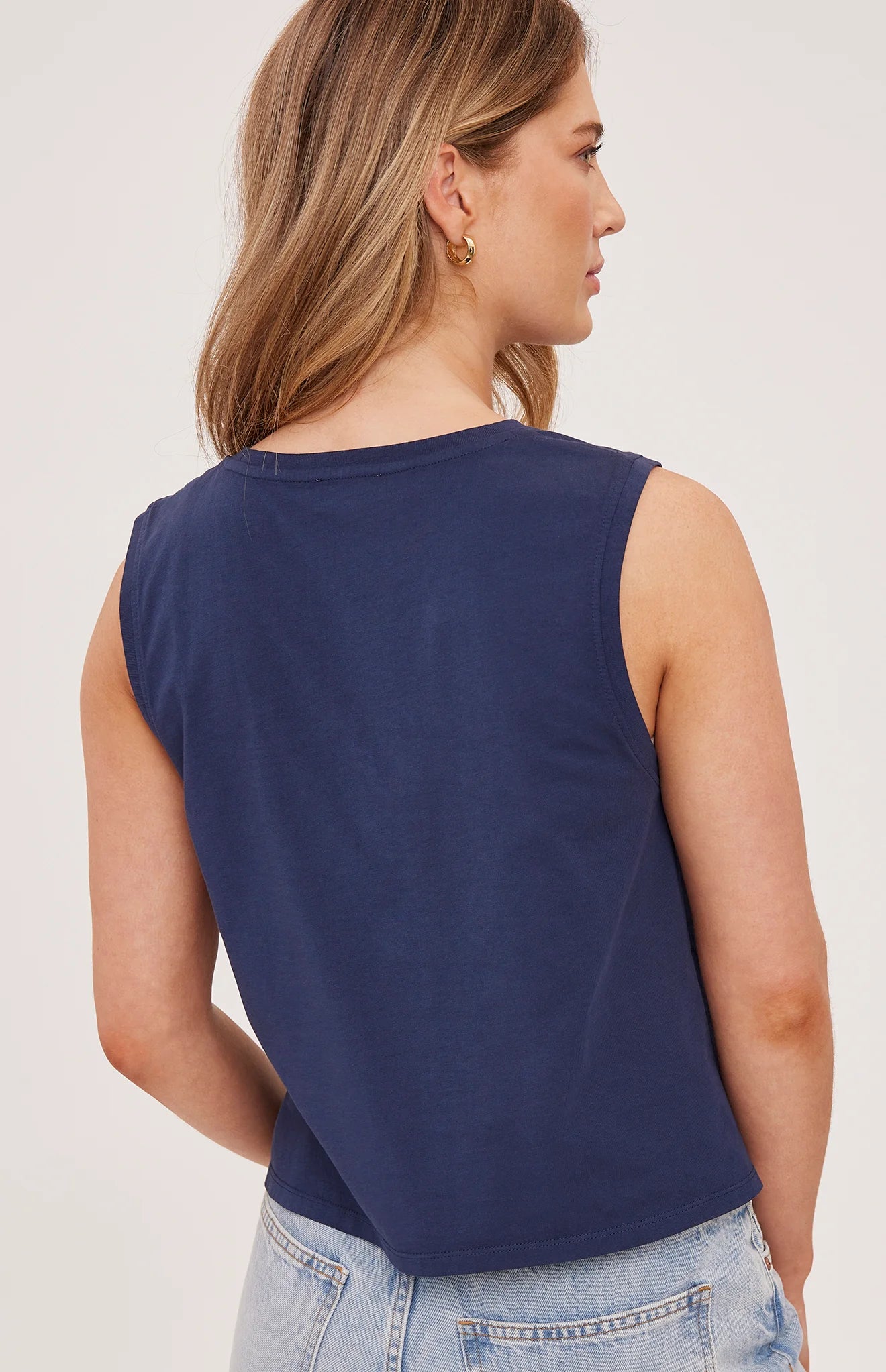 KATE COTTON TANK IN NAVY