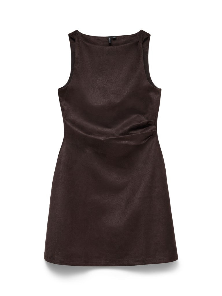 BIRKA SHORT DRESS IN CHOCOLATE TORTE