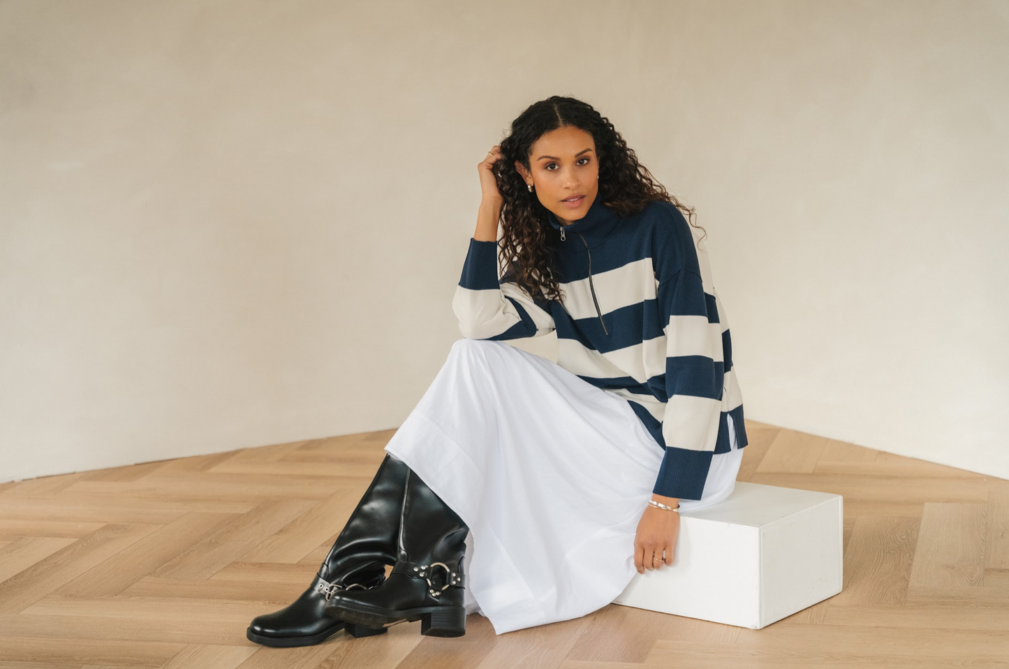 IDRIS - Rugby Knit Quater Zip