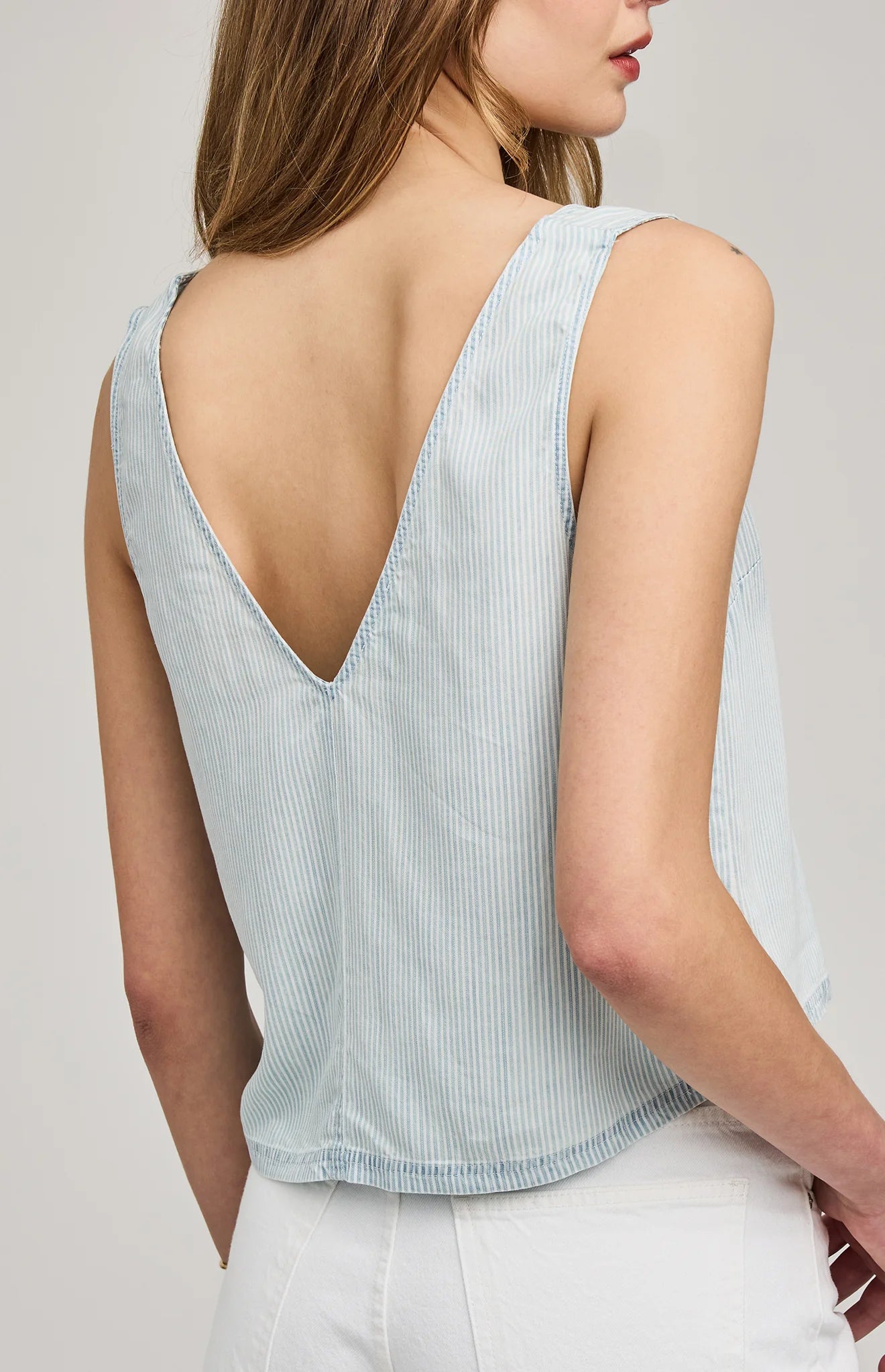 COLETTE TANK IN BLUE STRIPE
