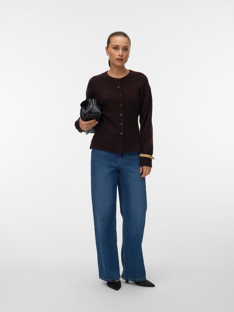 ELENA WAIST CARDIGAN IN CHOCOLATE TORTE