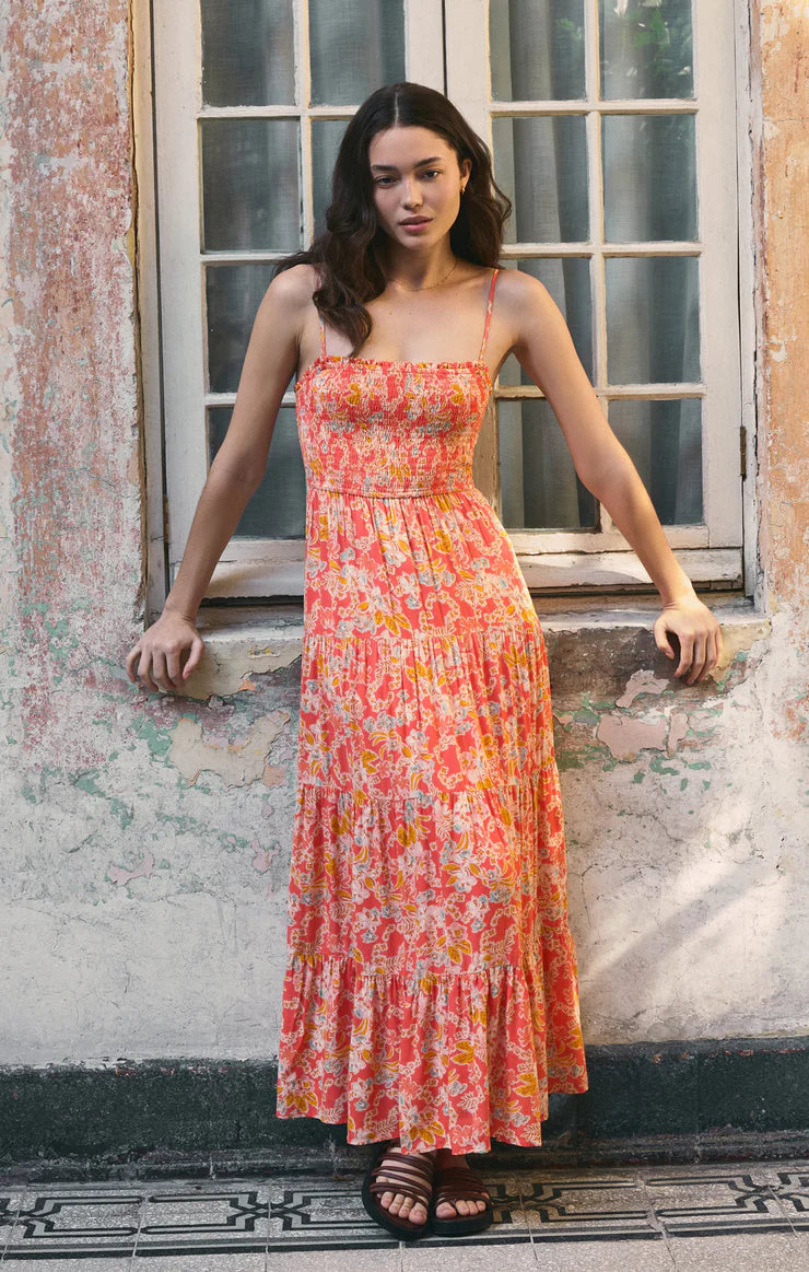 BALOS JARDIN Floral Midi Dress