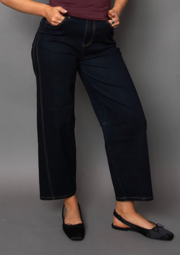 BARNI - Stretch Denim Barrel Pants