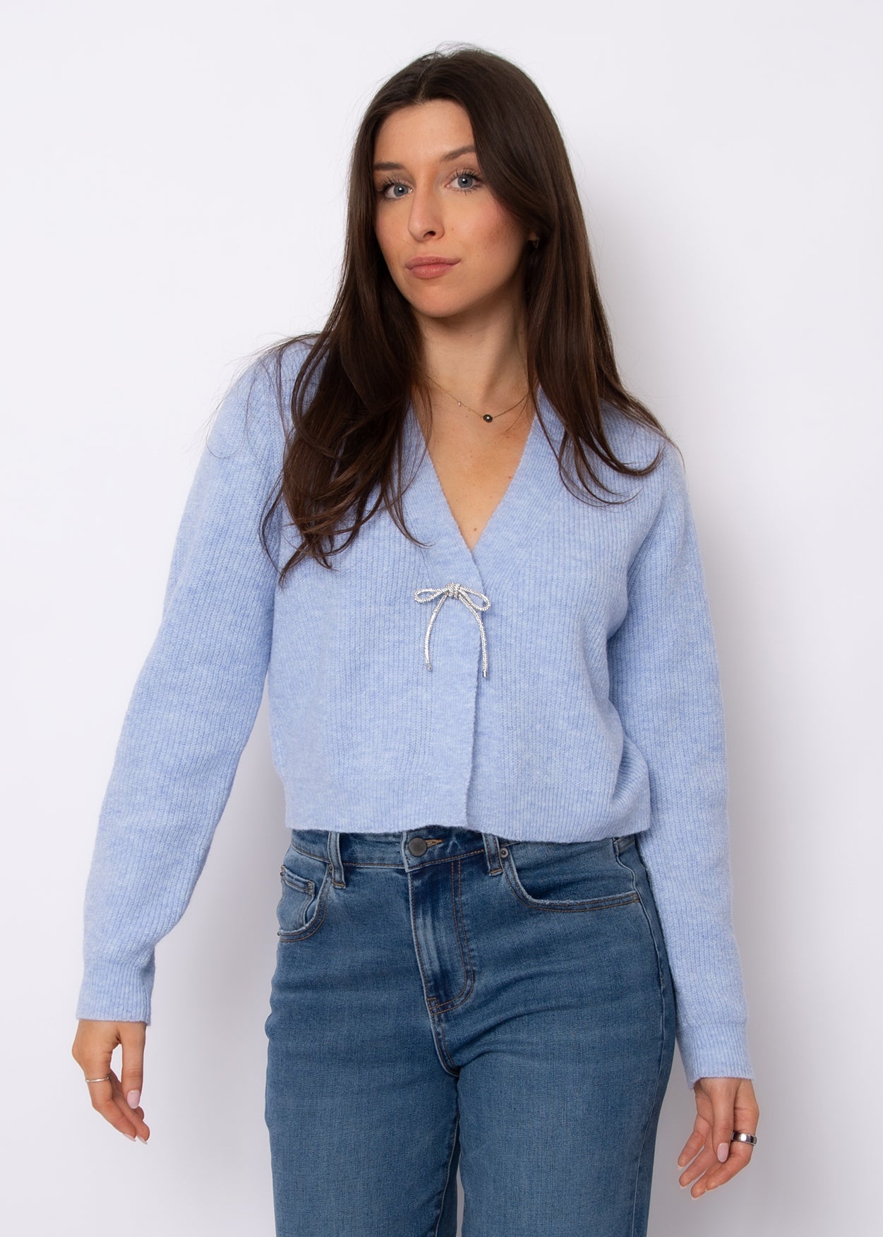 GHAIDA - Long Sleeve V-Neck Cardigan