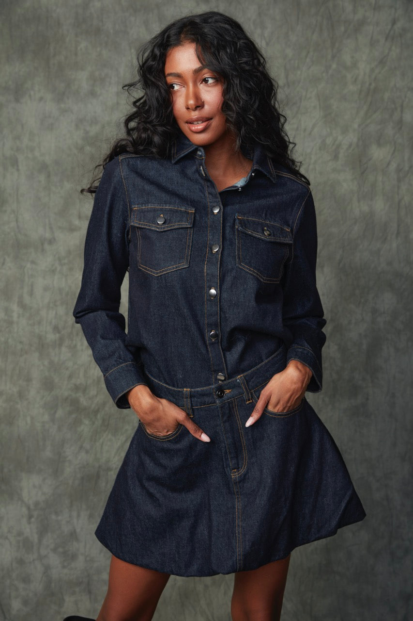 BADRISA - Denim Mini Skirt