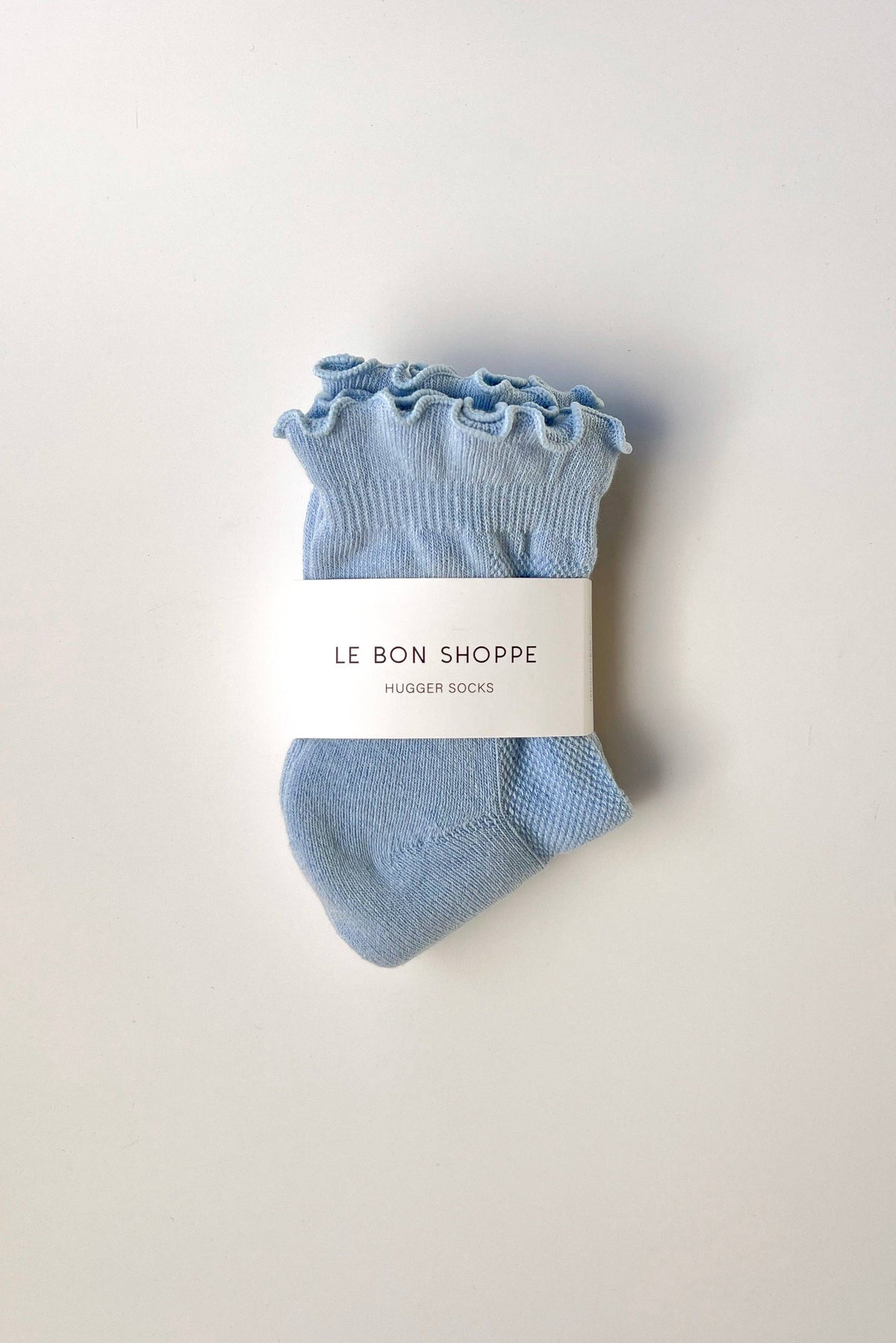 Ruffled Hugger Crew Socks in VANILLA / RED