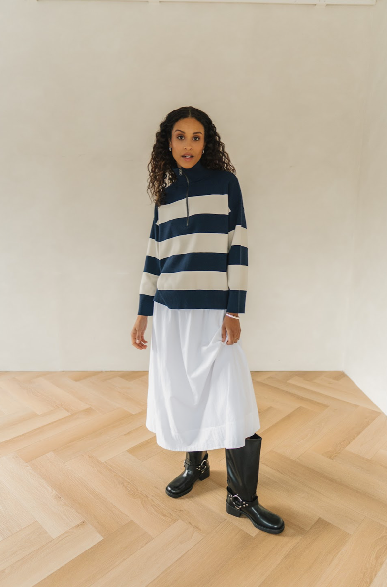 IDRIS - Rugby Knit Quater Zip