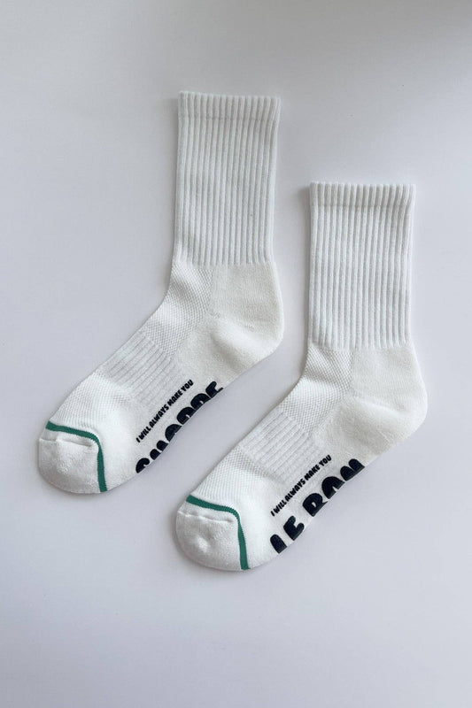 Hugger Socks  (wholesale): WHITE/ BLACK