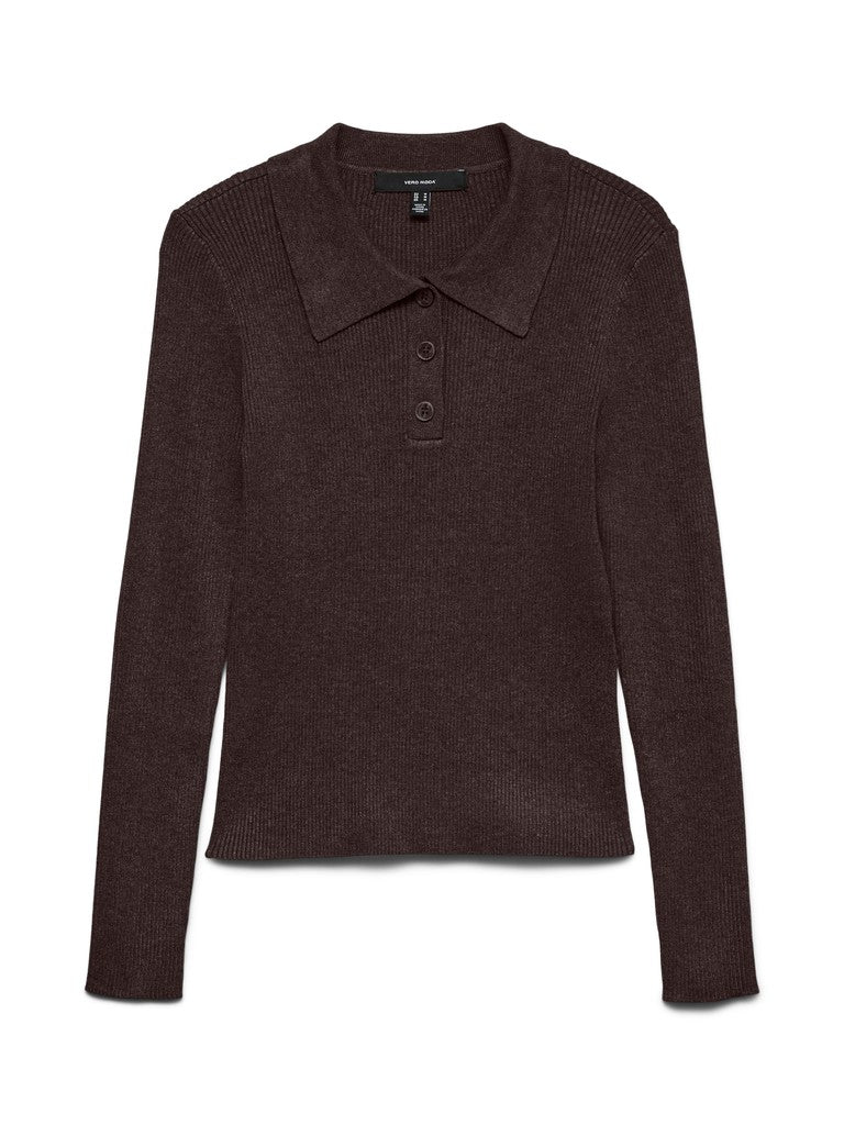 SILJE RIB POLONECK PULLOVER