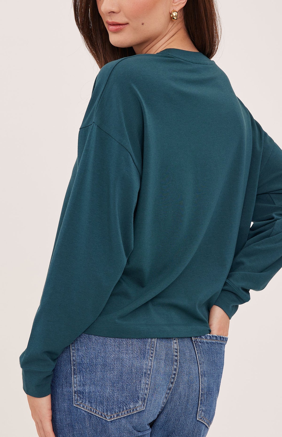 EASTON LONG SLEEVE TOP IN SPRUCE