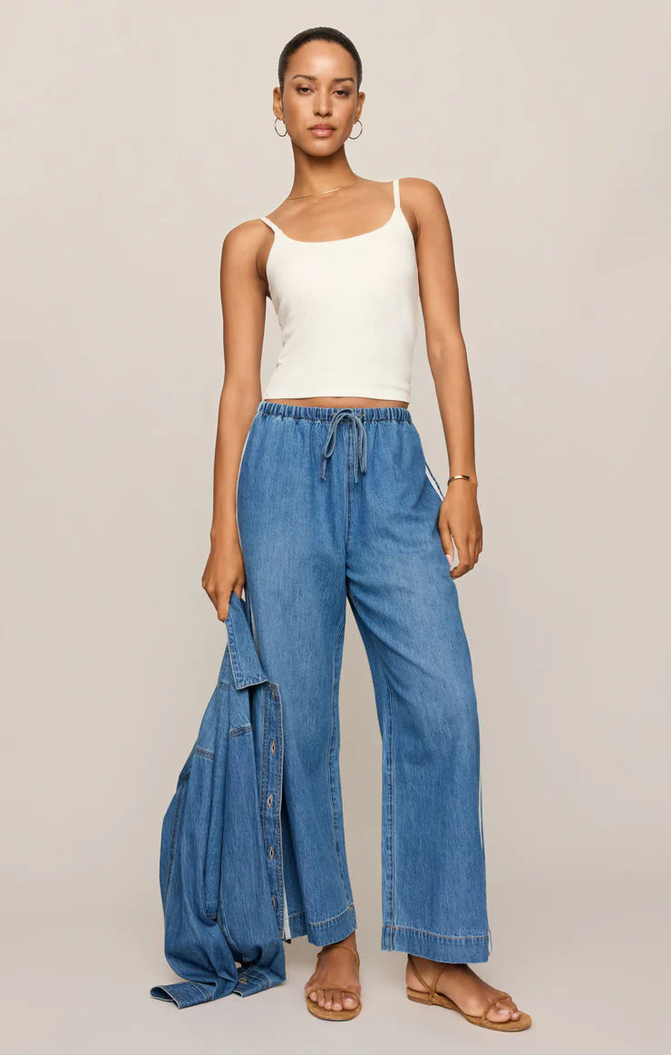 THE SIDELINES DENIM TRACK PANT