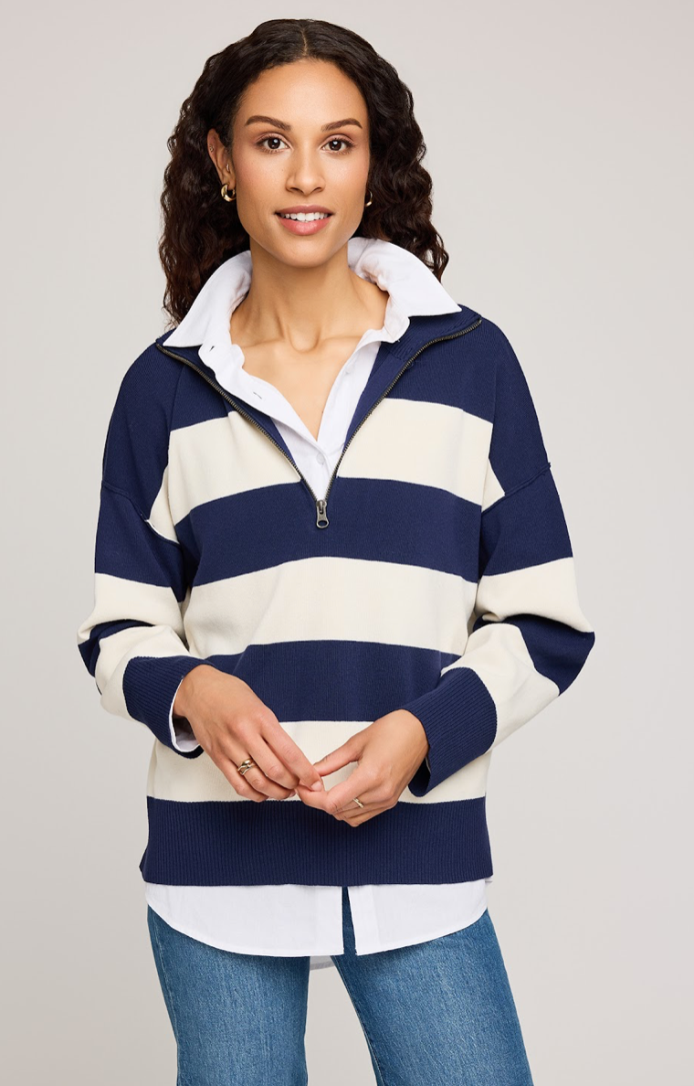IDRIS - Rugby Knit Quater Zip