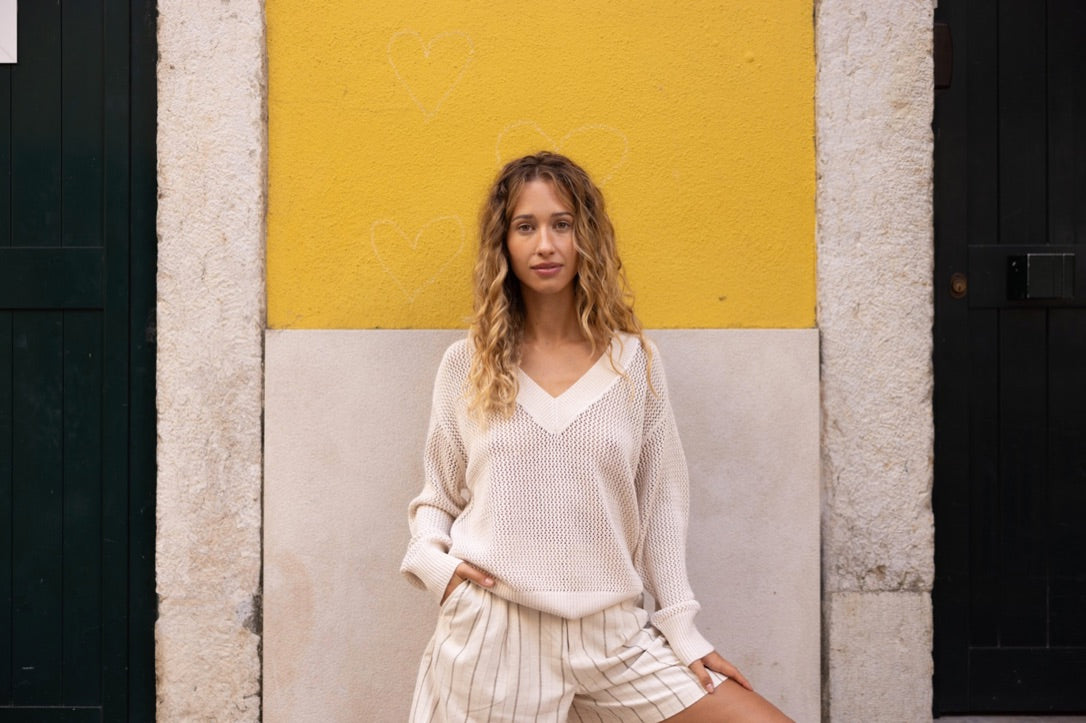 ALMA - Shorts Linen Stripe