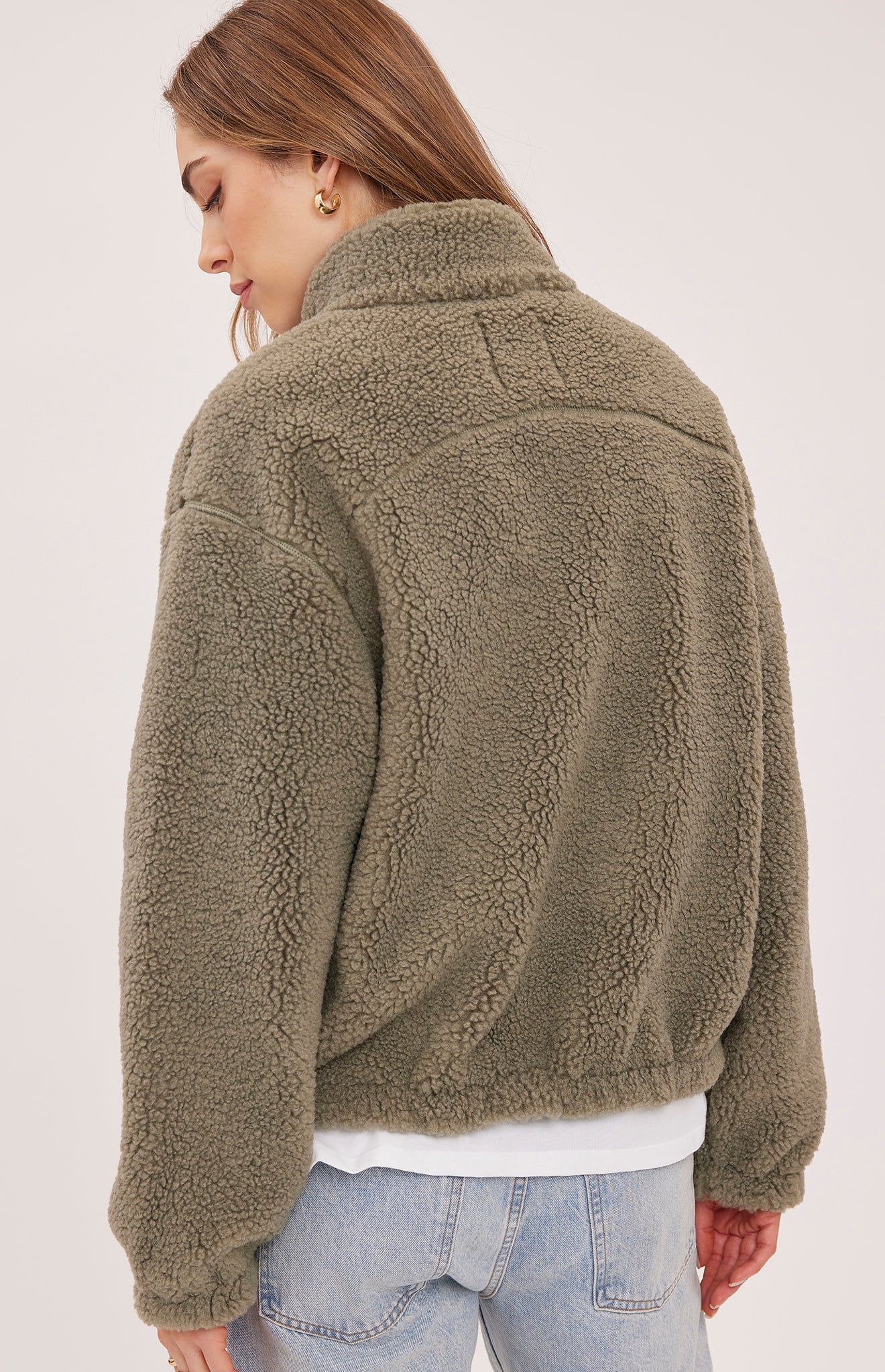 CAMDEN SHERPA JACKET - SAGE