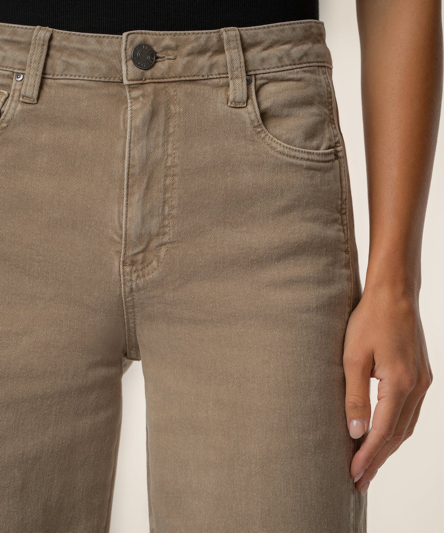 MEG HIGH RISE WIDE LEG IN MILK TEA