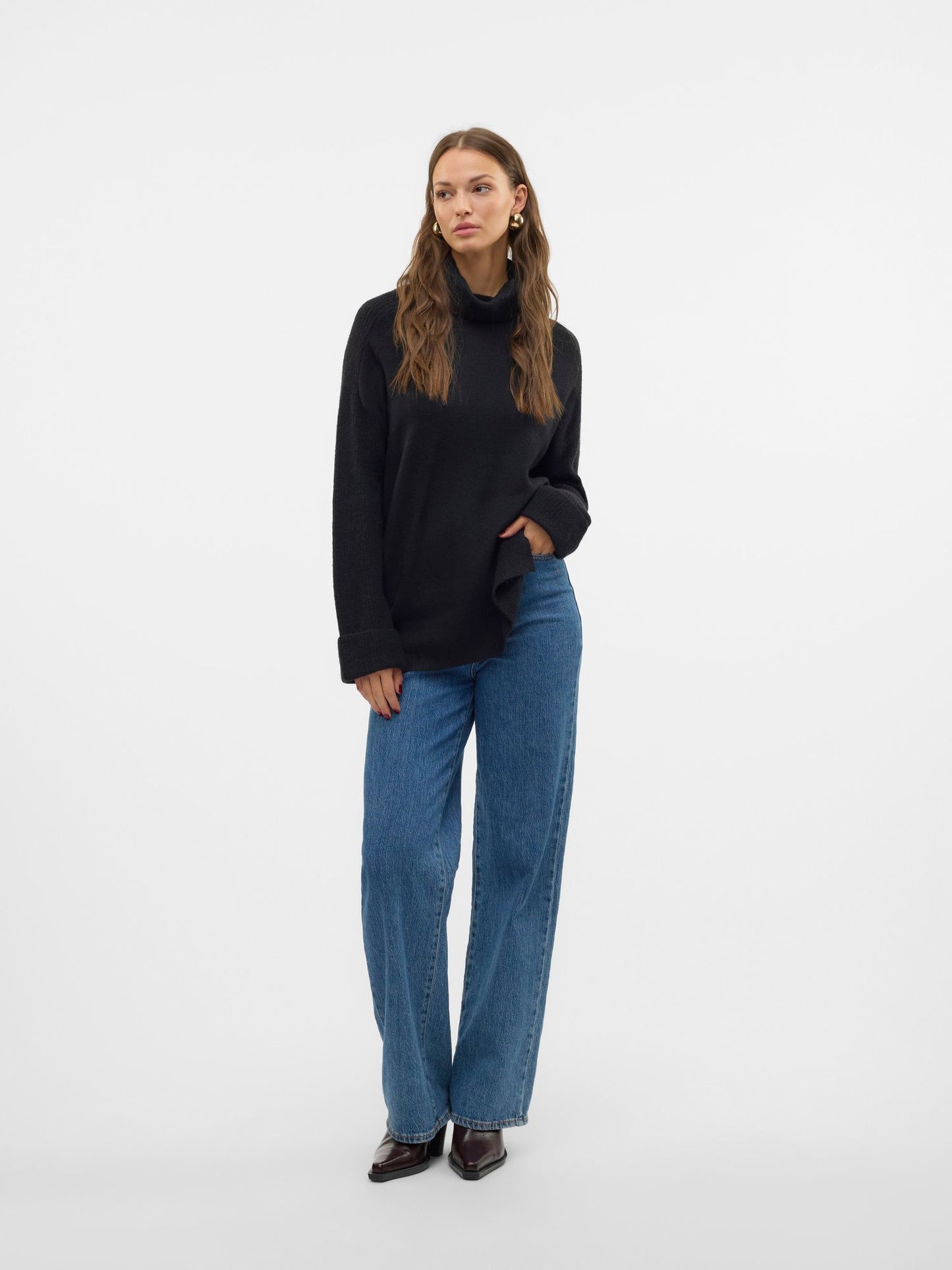 MARY Highneck Pullover - Black