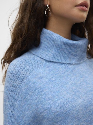 MARY Highneck Pullover - Blue