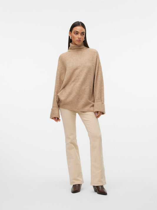MARY Highneck Pullover - Caramel