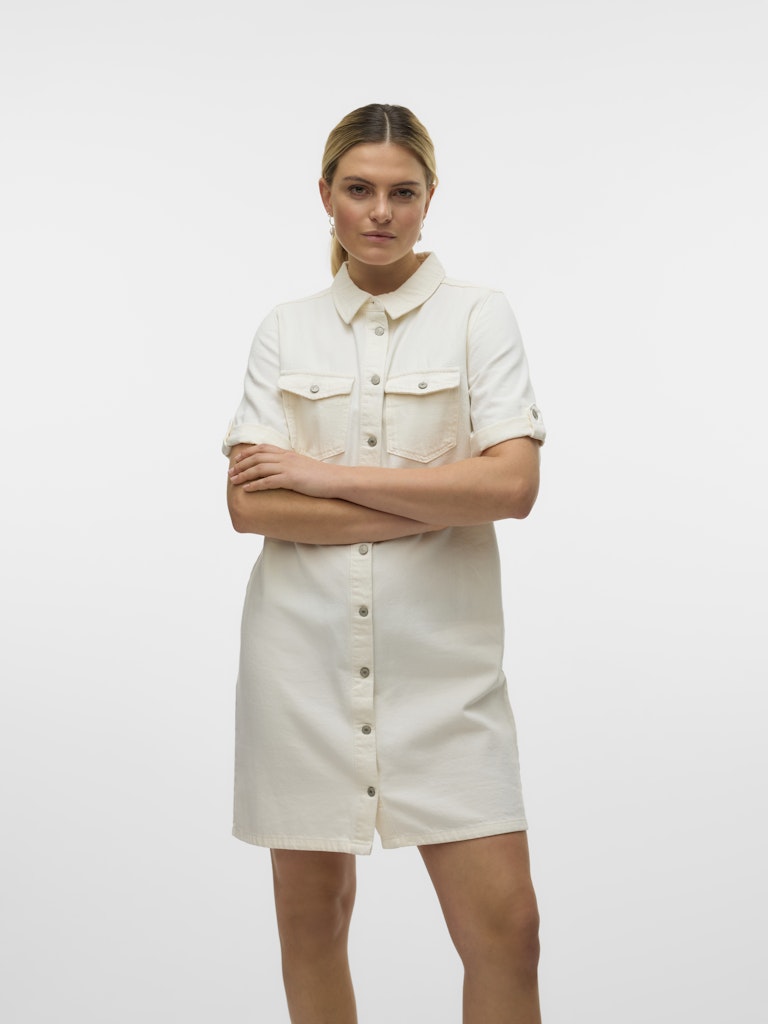 JENNIE - Denim Dress (White)