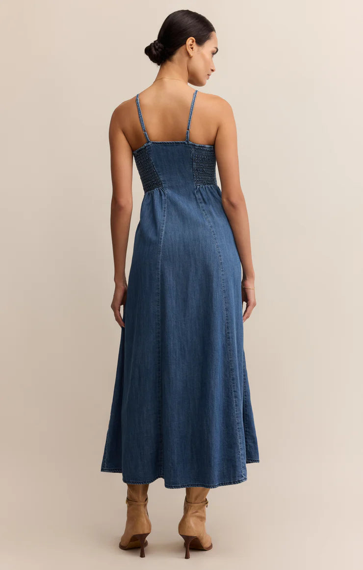 ANGEL EYES - Denim Midi Dress