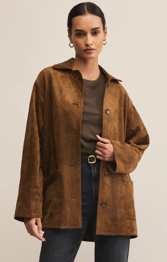 DECKER - Faux Suede Chore Coat