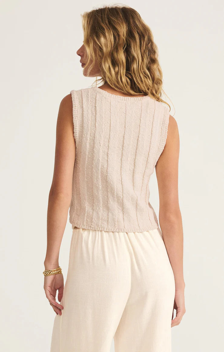 CALAN - Rib Sweater Cropped Tank