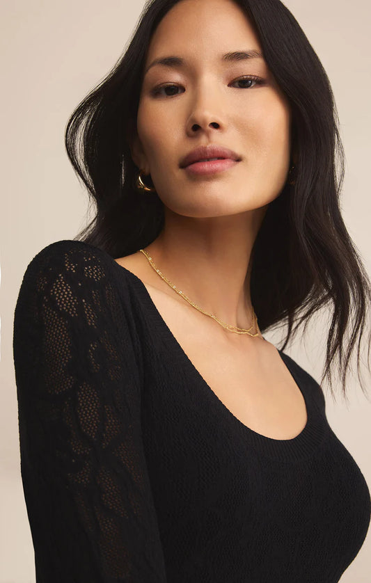 TIBI - Scoop Mesh Top