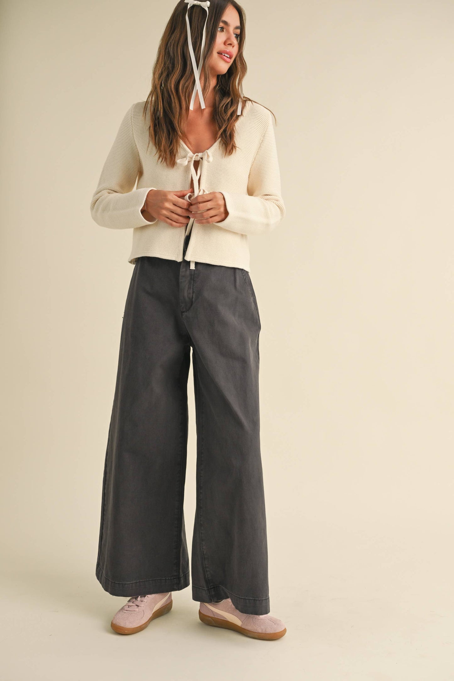 EZRA Tie Top Cardigan