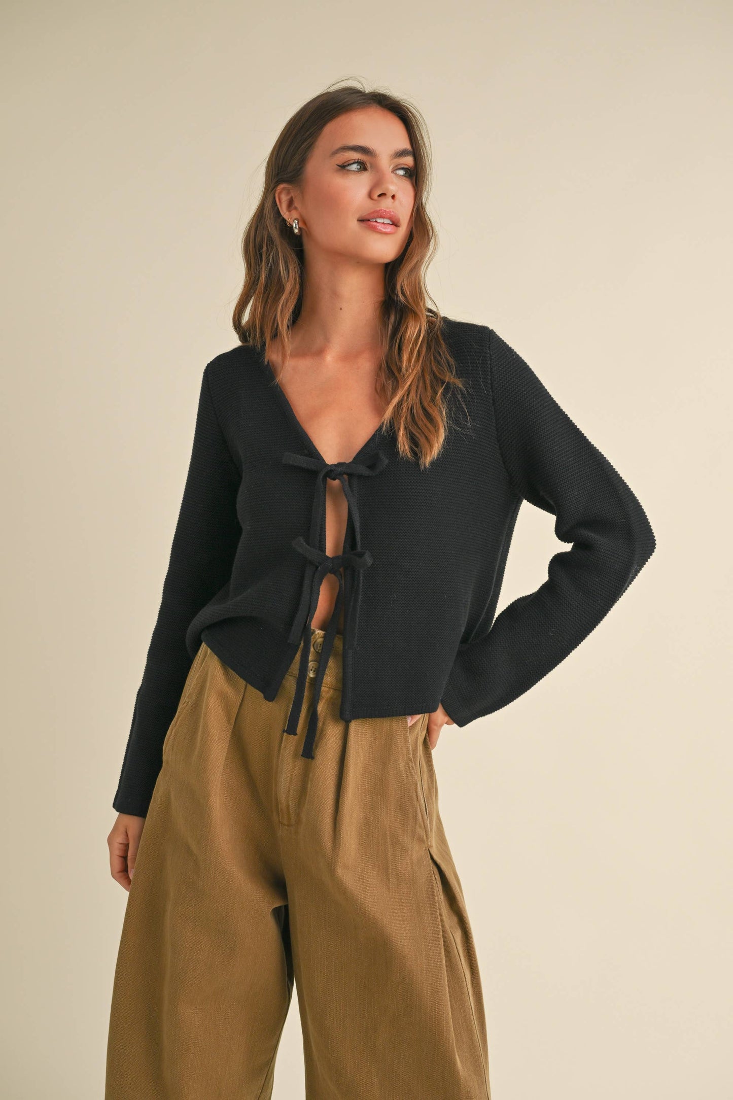 EZRA Tie Top Cardigan