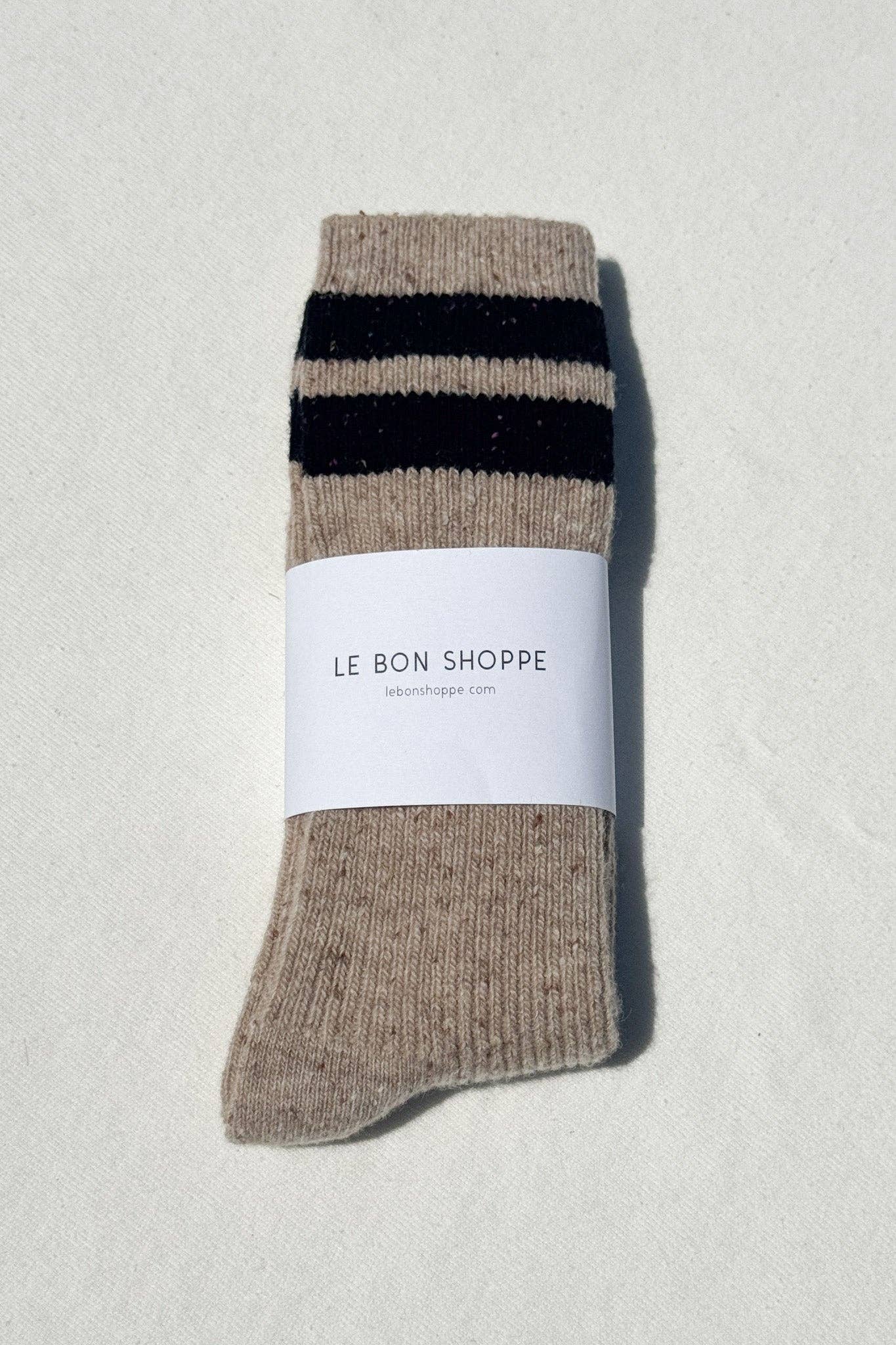Snow Varsity Socks (wholesale): Beige / Black