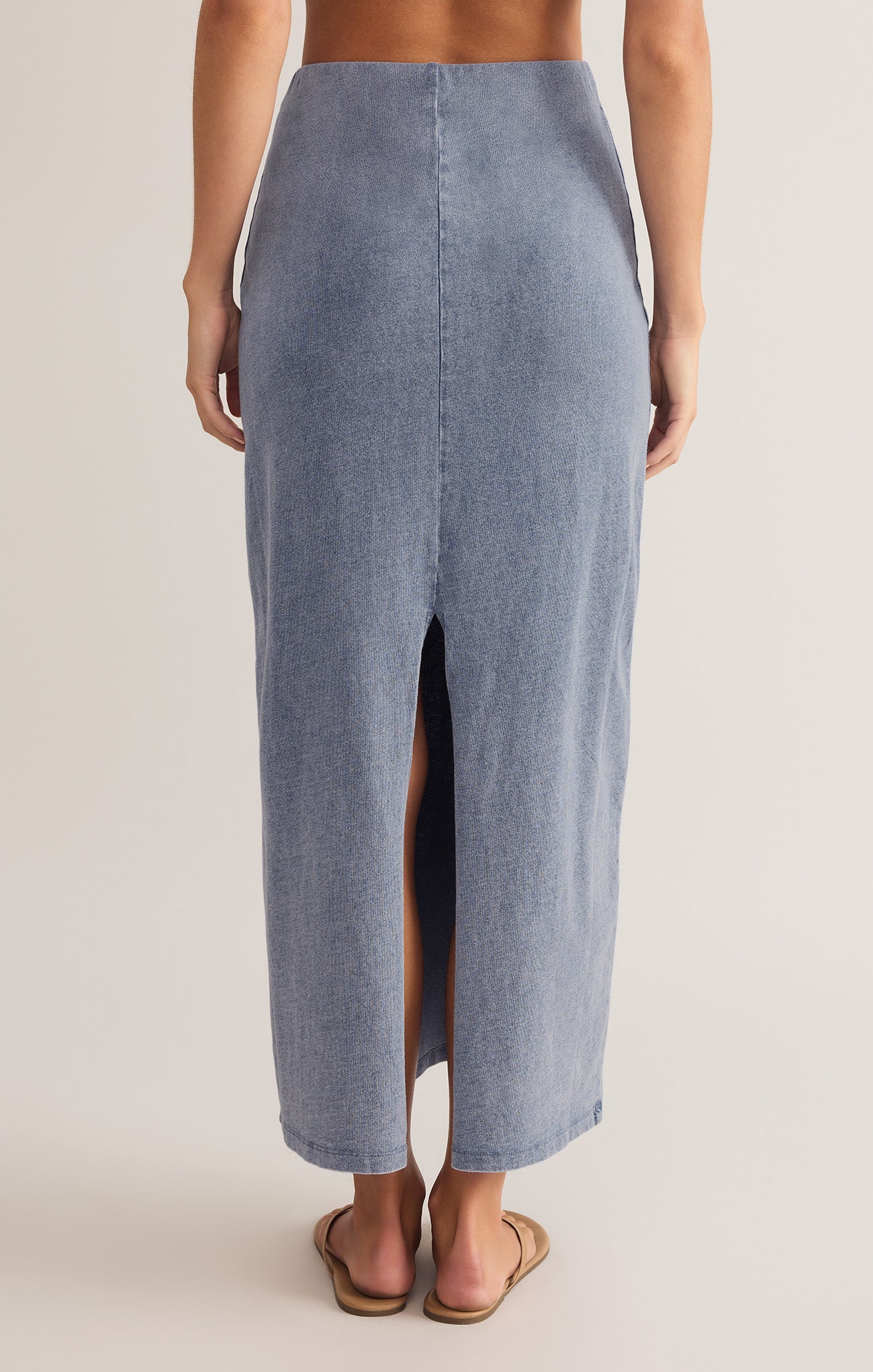 GAIL Jersey Denim Midi Skirt