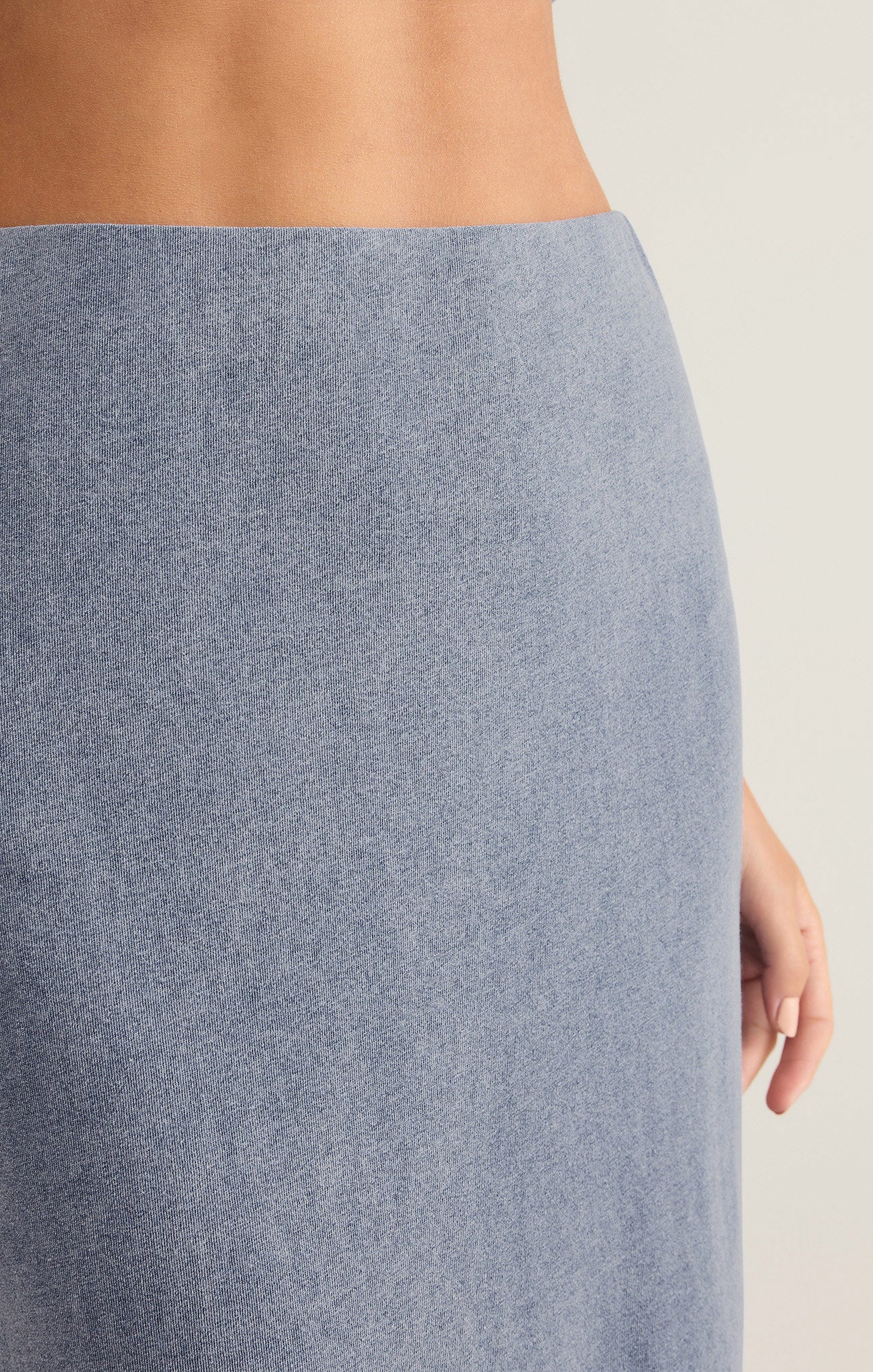 GAIL Jersey Denim Midi Skirt