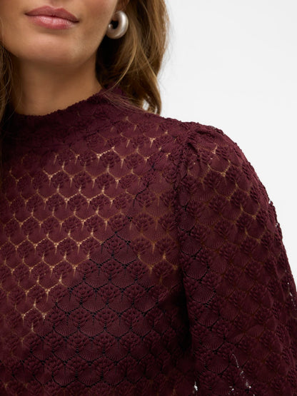 BECCA - High Neck Lace Top