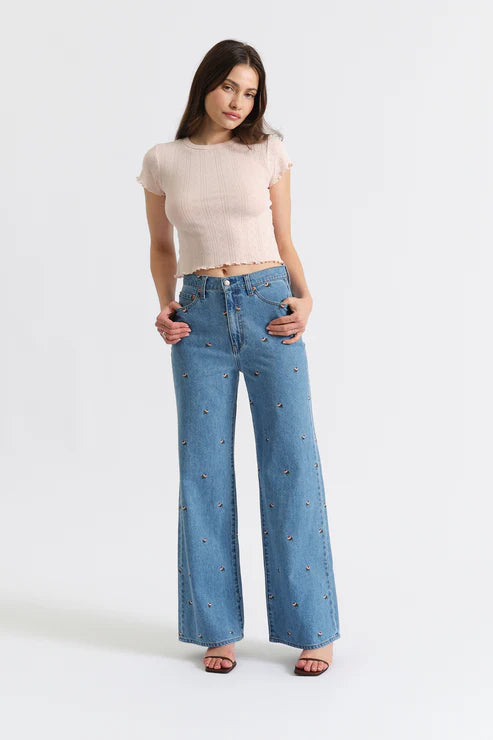 FAR OUT - High Rise Wide Leg in Fated
