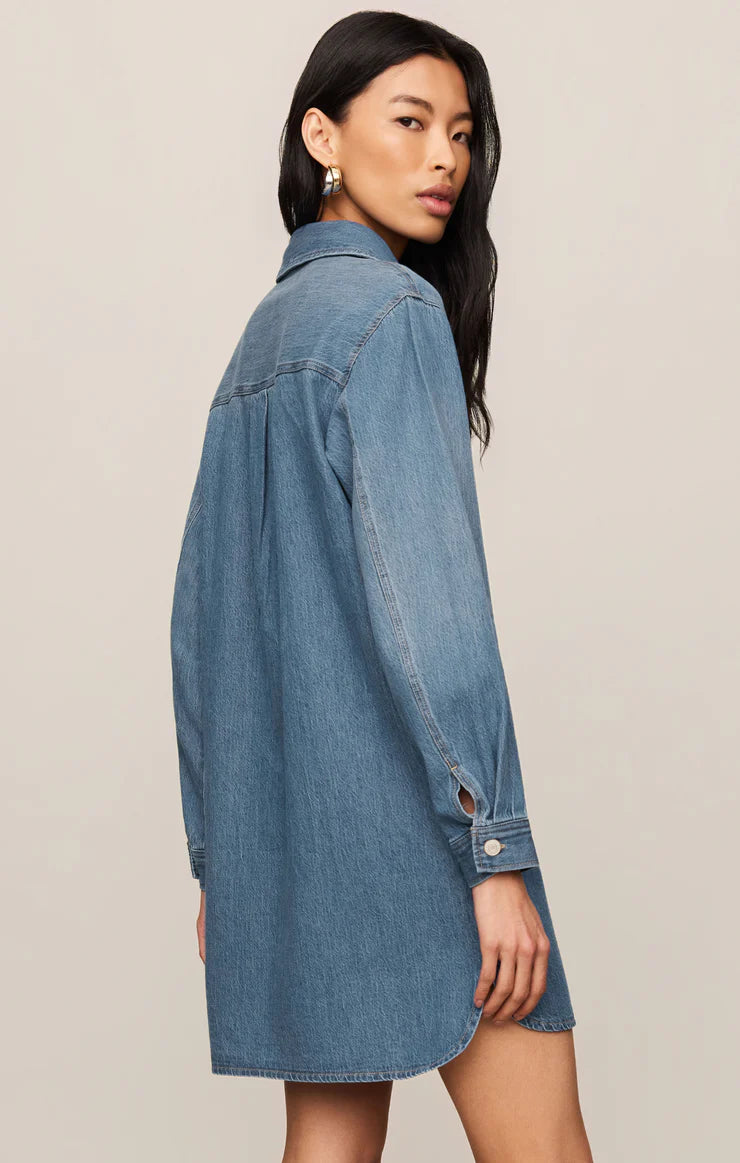 LUCIE DENIM SHIRT DRESS