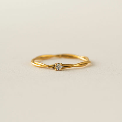 Yara CZ Twisted Ring