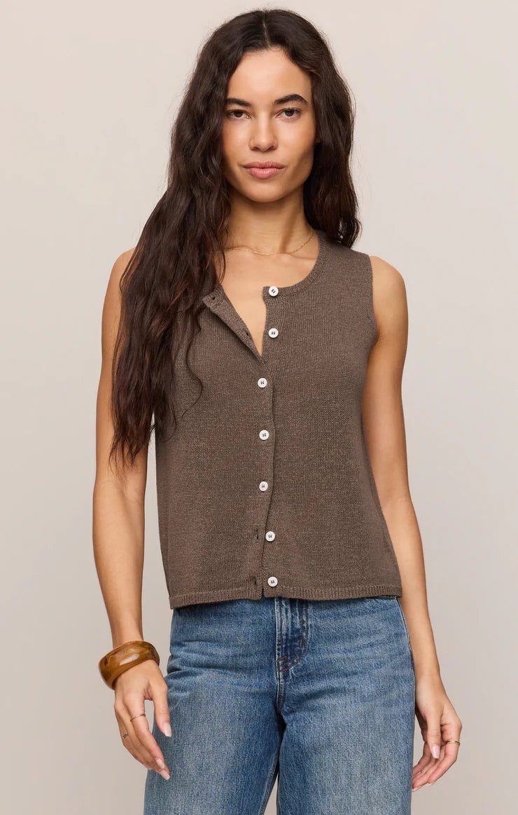 SYD LINEN KNIT TANK VEST