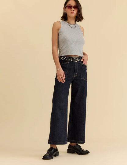 VALLY GIRL WIDE LEG ANKLE RISE