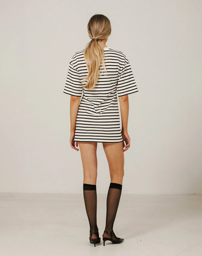 STRIPED MINI TSHIRT DRESS