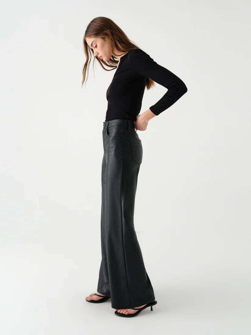 FAR OUT HIGH RISE WIDE LEG IN BLACK