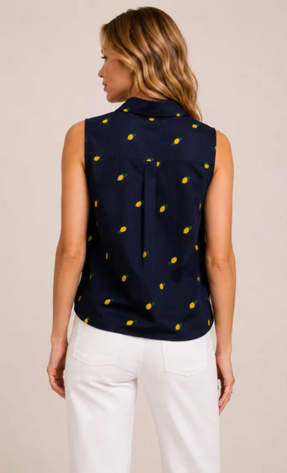 BECKY BUTTON UP TOP