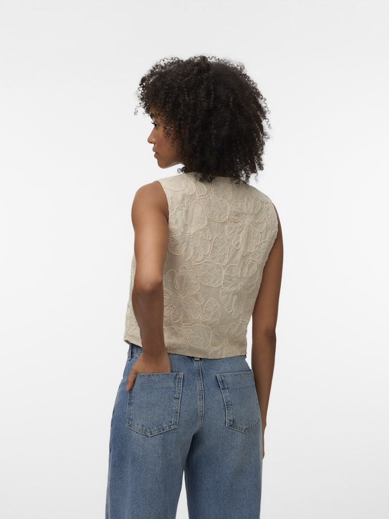 MILLIA EMBROIDERY TIE VEST