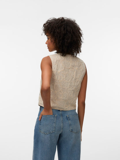 MILLIA EMBROIDERY TIE VEST